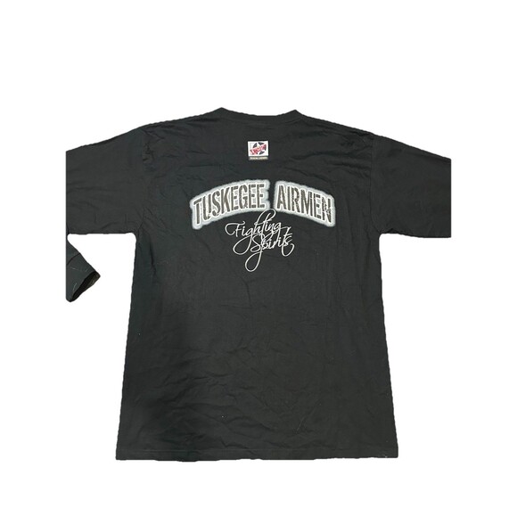 Vintage Black Heritage Inc. Tuskegee Airmen Airplane Black T Shirt Sz XL - Picture 5 of 7